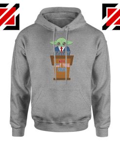 Vote Baby Yoda 2020 Sport Grey Hoodie