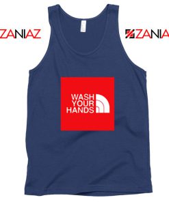 Wash Your Hands Covid 19 Navy Blue Tank Top