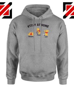 Winnie The Pooh Stay Home Sport Grey Hoodie