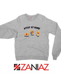 Winnie The Pooh Stay Home Sport Grey Sweatshirt