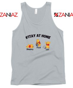 Winnie The Pooh Stay Home Sport Grey Tank Top