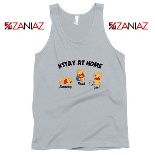 Winnie The Pooh Stay Home Sport Grey Tank Top