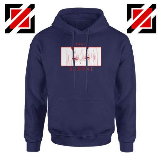 Your Senpai Zero Two Navy Blue Hoodie