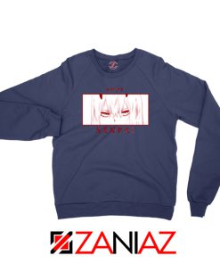 Your Senpai Zero Two Navy Blue Sweatshirt