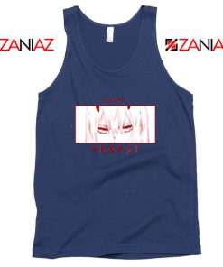 Your Senpai Zero Two Navy Blue Tank Top