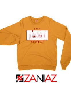 Your Senpai Zero Two Orange Sweatshirt