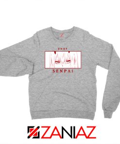 Your Senpai Zero Two Sport Grey Sweatshirt