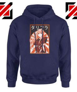 Zero Two Mural Navy Blue Hoodie