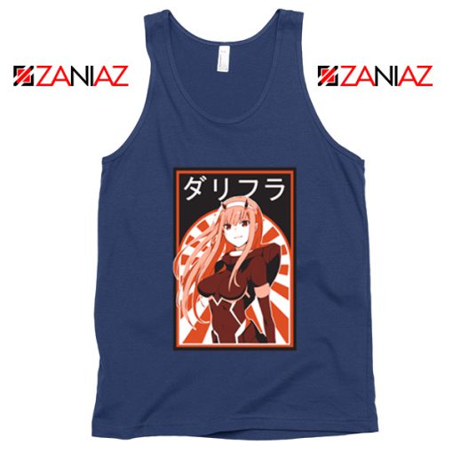 Zero Two Mural Navy Blue Tank Top