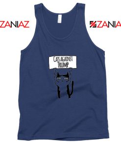 Cats Against Trump Navy Blue Tank Top