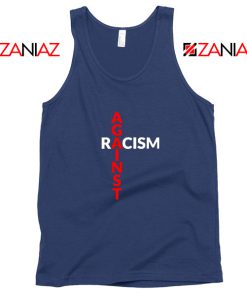 Against Racism Navy Blue Tank Top