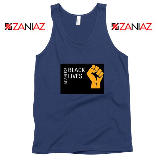 Asians For Black Lives Navy Blue Tank Top