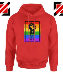 BLM Fist Rainbow Red Hoodie