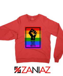 BLM Fist Rainbow Red Sweatshirt