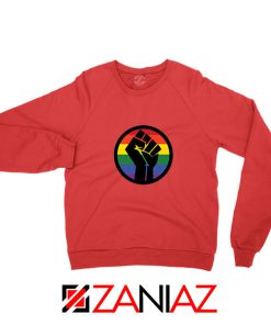 BLM LGBTQ Rainbow Red Sweatshirt