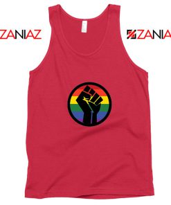 BLM LGBTQ Rainbow Red Tank Top