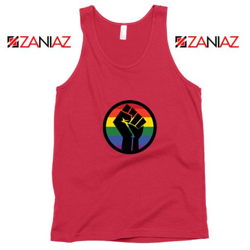 BLM LGBTQ Rainbow Red Tank Top