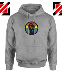 BLM LGBTQ Rainbow Sport Grey Hoodie