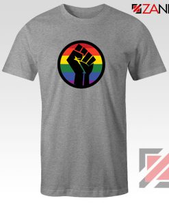 BLM LGBTQ Rainbow Sport Grey Tshirt