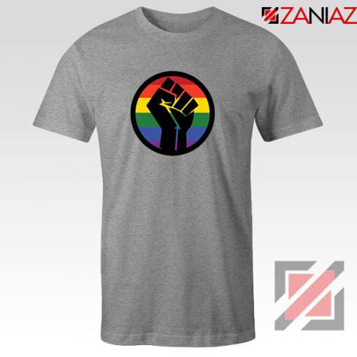 BLM LGBTQ Rainbow Sport Grey Tshirt