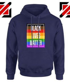 BLM POC Rainbow Navy Blue Hoodie