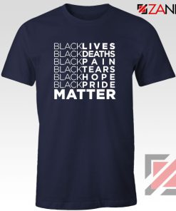 Black Lives Deaths Navy Blue Tshirt