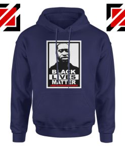 Black Lives Matter George Floyd Navy Blue Hoodie