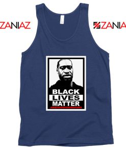 Black Lives Matter George Floyd Navy Blue Tank Top