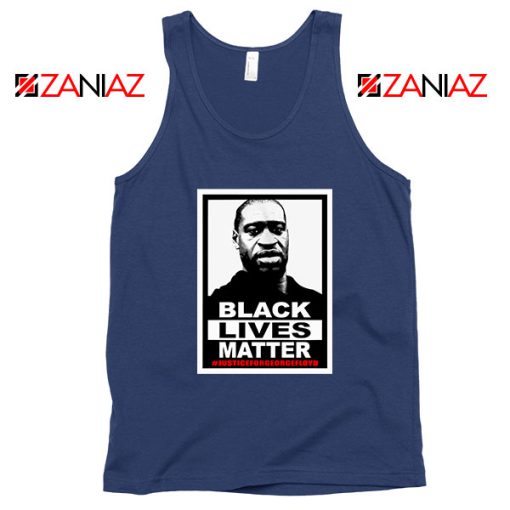 Black Lives Matter George Floyd Navy Blue Tank Top