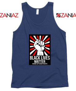 Black Lives Matter Movement Navy Blue Tank Top