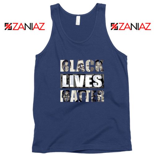 Black Lives Matter Navy Blue Tank Top