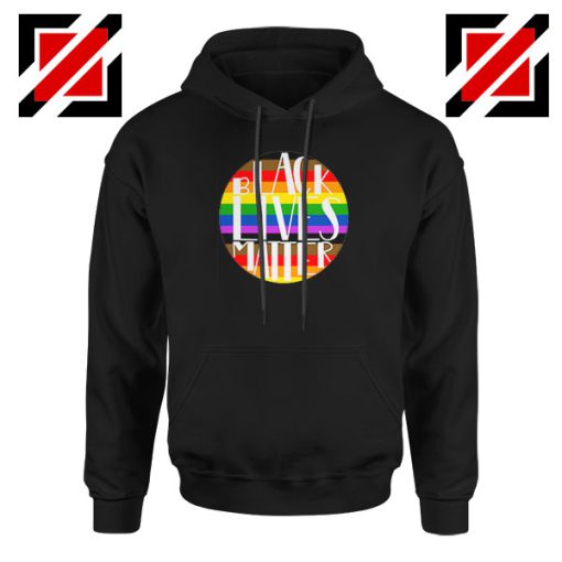 Black Lives Matter Rainbow Black Hoodie