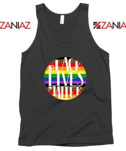 Black Lives Matter Rainbow Black Tank Top