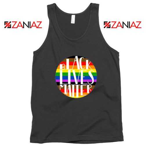 Black Lives Matter Rainbow Black Tank Top