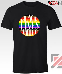 Black Lives Matter Rainbow Black Tshirt