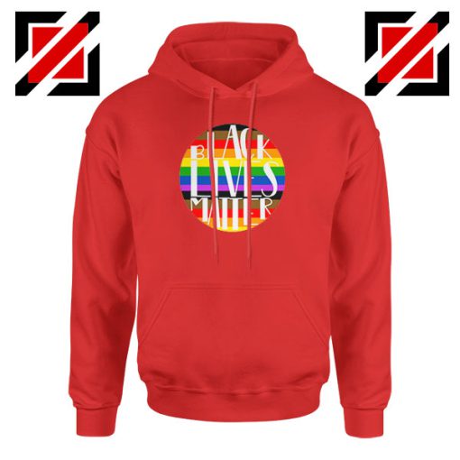 Black Lives Matter Rainbow Red Hoodie