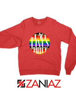 Black Lives Matter Rainbow Red Sweatshirt