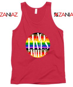 Black Lives Matter Rainbow Red Tank Top