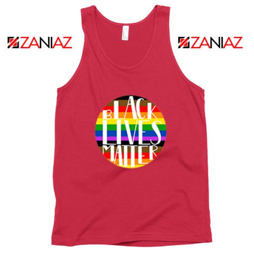 Black Lives Matter Rainbow Red Tank Top