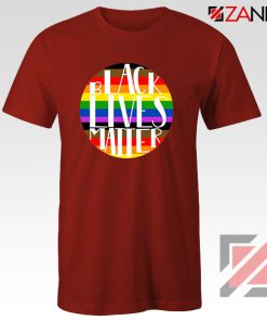 Black Lives Matter Rainbow Red Tshirt