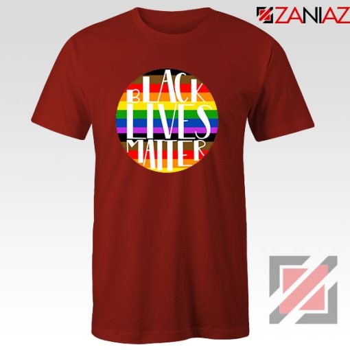 Black Lives Matter Rainbow Red Tshirt