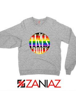 Black Lives Matter Rainbow Sport Grey Sweatshirt