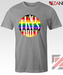 Black Lives Matter Rainbow Sport Grey Tshirt