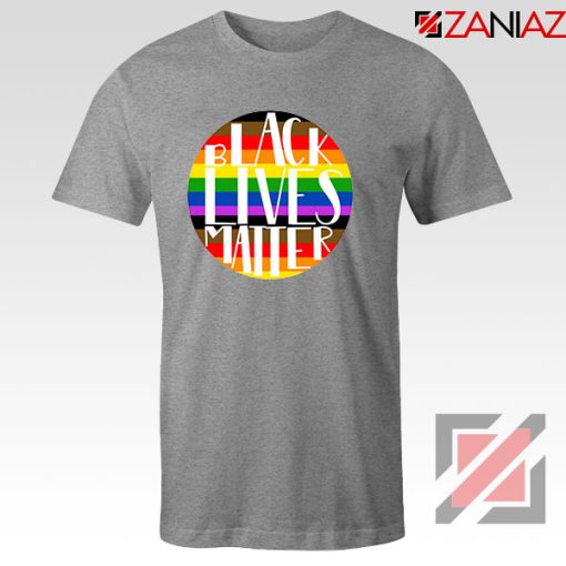 Black Lives Matter Rainbow Sport Grey Tshirt