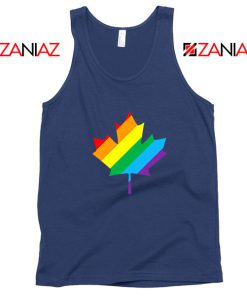 Canada Rainbow Navy Blue Tank Top