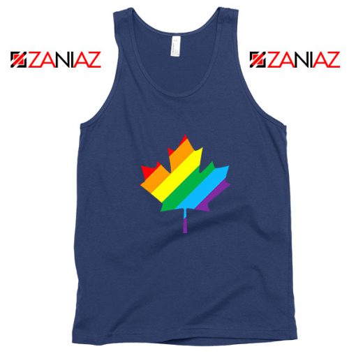 Canada Rainbow Navy Blue Tank Top