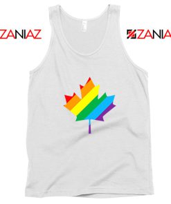 Canada Rainbow White Tank Top