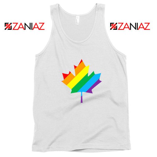 Canada Rainbow White Tank Top