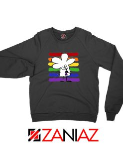 Cartoon Peace Black Sweatshirt