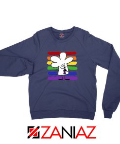 Cartoon Peace Navy Blue Sweatshirt